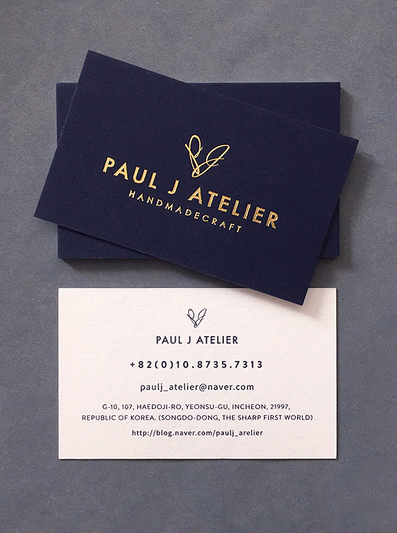 Paul J Atelier business card Design